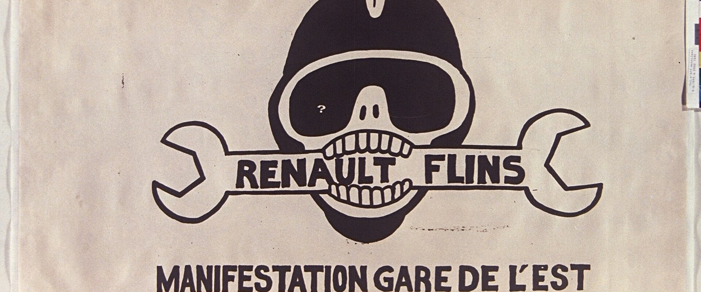 Affiche sérigraphiée de l'Atelier populaire des Beaux-Arts appelant à manifester, mai 1968